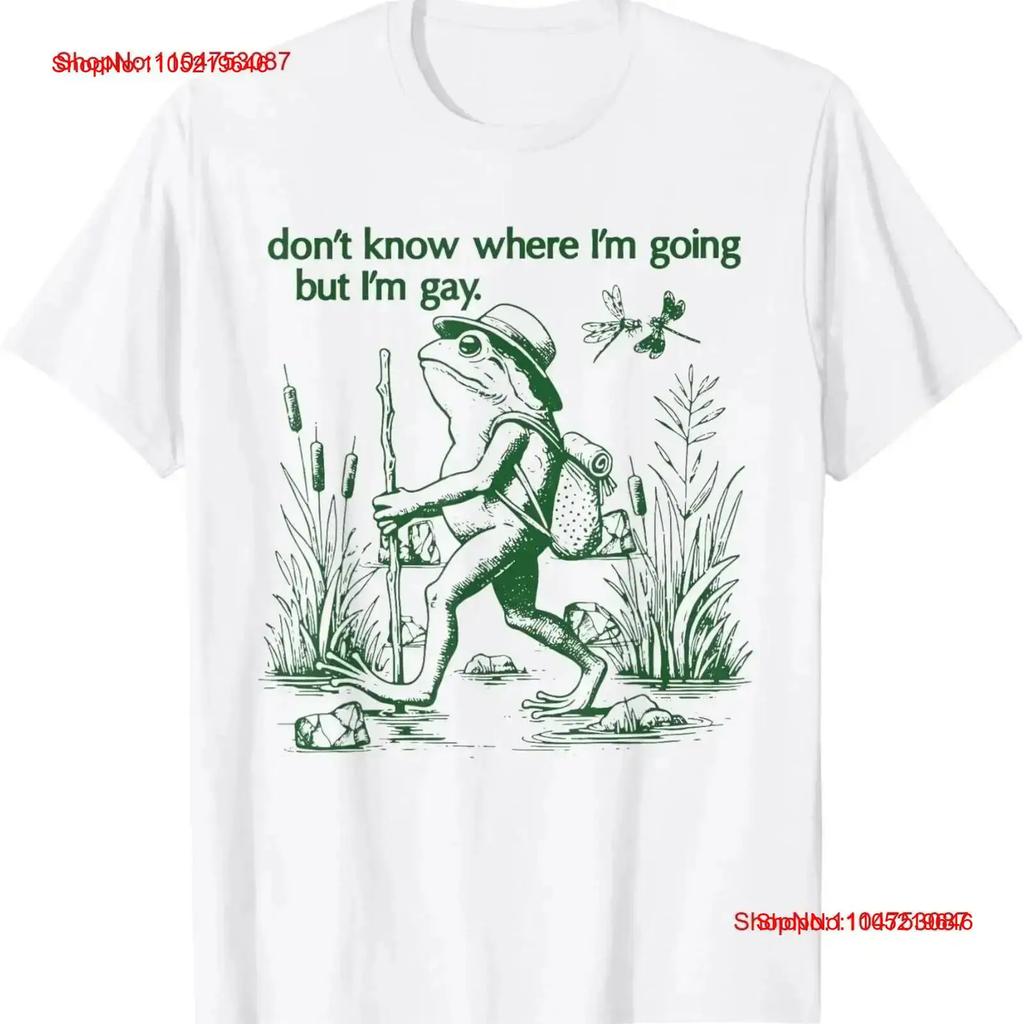 I Don_t Know Where I_m Going But Gay Frog Pride LGBTQ T Shirt Sweat vintage Washed Comfortable Versatile Slightly Breathable