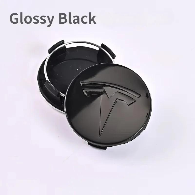 4pcs 56mm Car Wheel Center Hub Decorative Caps for Tesla Model 3 Y S X Badge Wheel Lug Nut Protective Cover