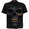 Spiral Direct Unisex Adult Black Gold Skull T-Shirt