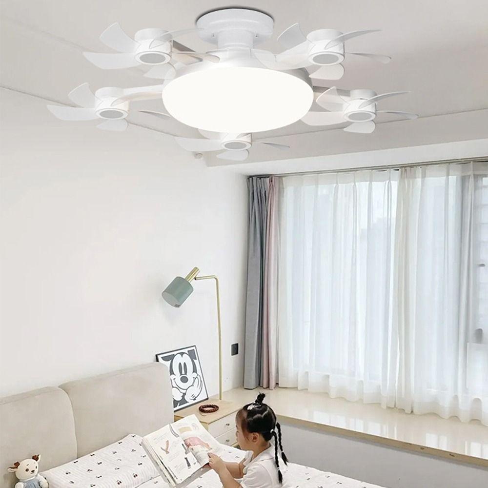 2 In 1 Hanging Fan with LED Light 3 Lighting Modes Electric Cordless Fan  Bedroom