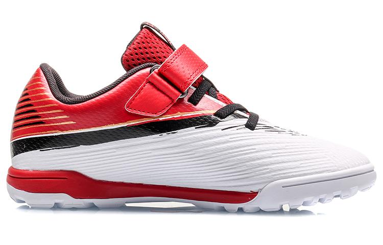 Li Ning YOUNG Нескользящие Амортизирующие Износостойкие Низкие Футбольные Бутсы для Детей Красный Белый Подростки YKGQ006-7