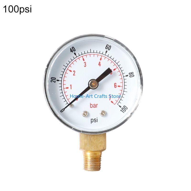 Манометр Y3NA Y50 52 мм 1/4 BSPT Вертикальный 15,30,60,100,150,300 PSI Прочный