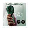 Green Handheld Fan, USB Rechargeable Portable Mini Fan, 5 Speed Small Pocket Fan with Base, 4000mAh Battery Foldable Desk Fan for Office, Outdoor