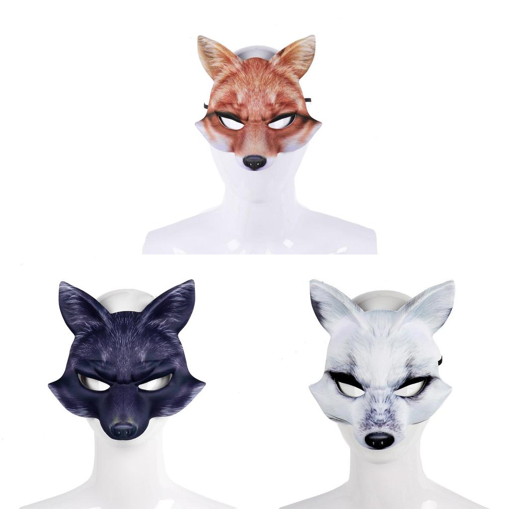 Eva Fox Mask Costume Accessory For Halloween Party And Cosplay Events