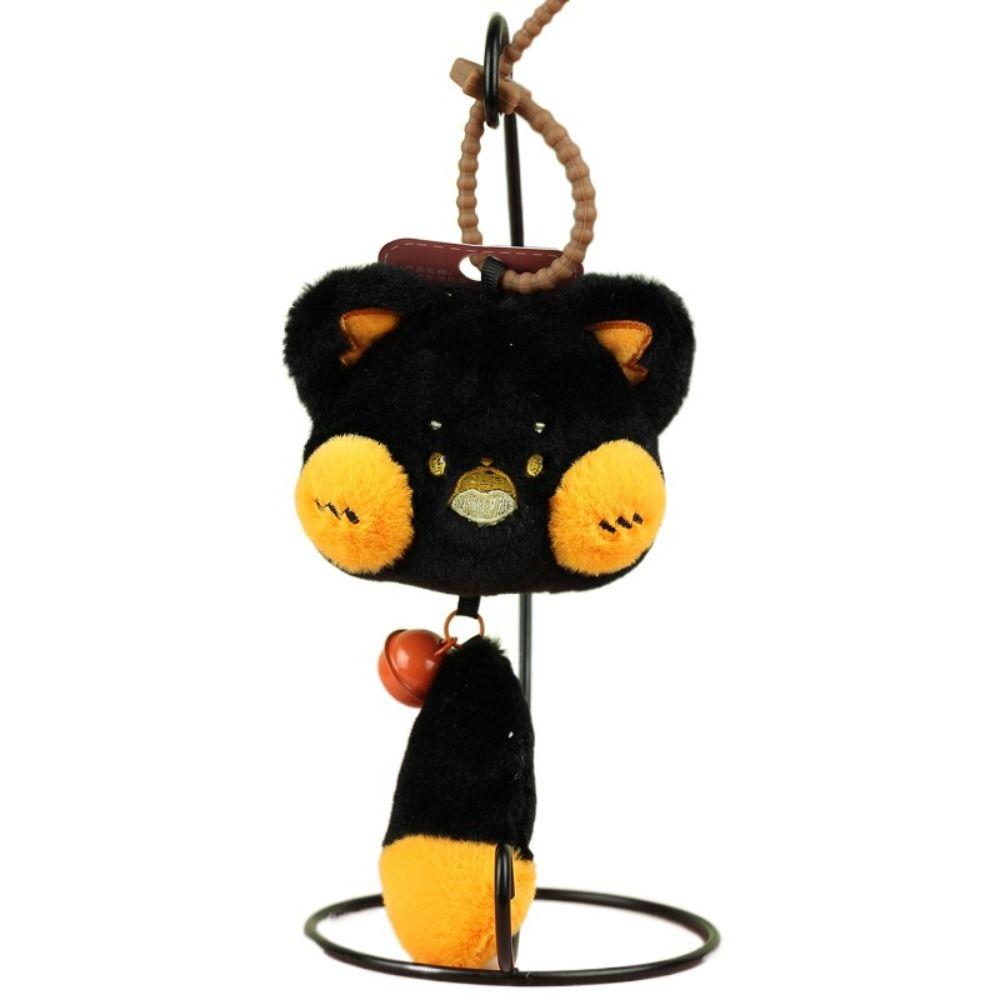 PP Cotton Cat Plush Keyring Long Tail Plush Cat Doll Pendant Plush Cat Keychain Bag Pendant