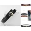 Elegant Pu Leather Alphabet Belt With Metal Buckle For Womens Dress Attire