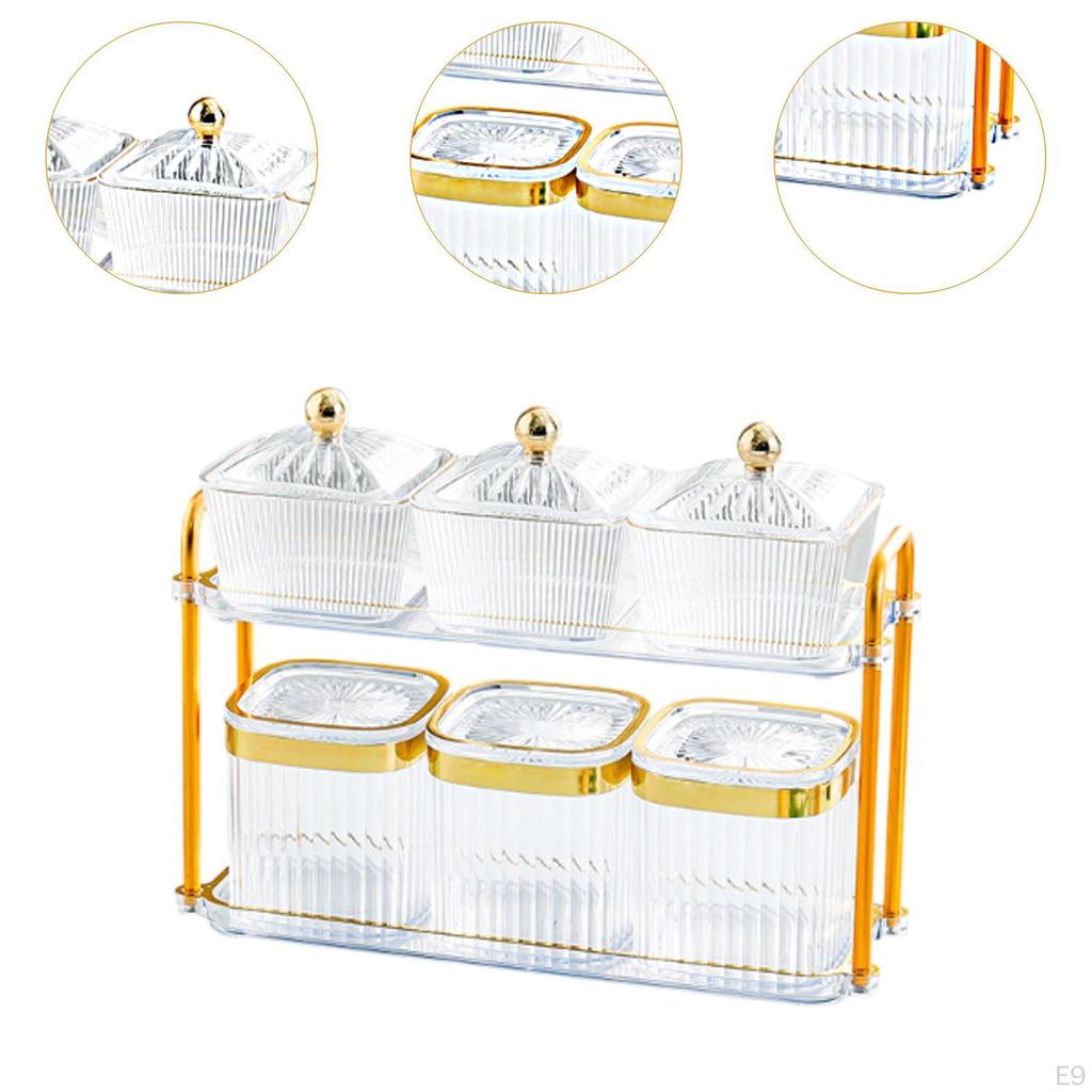 Декоративный поднос для орехов, герметичные банки для хранения, элегантная разделенная закуска, блюдо для сухофруктов