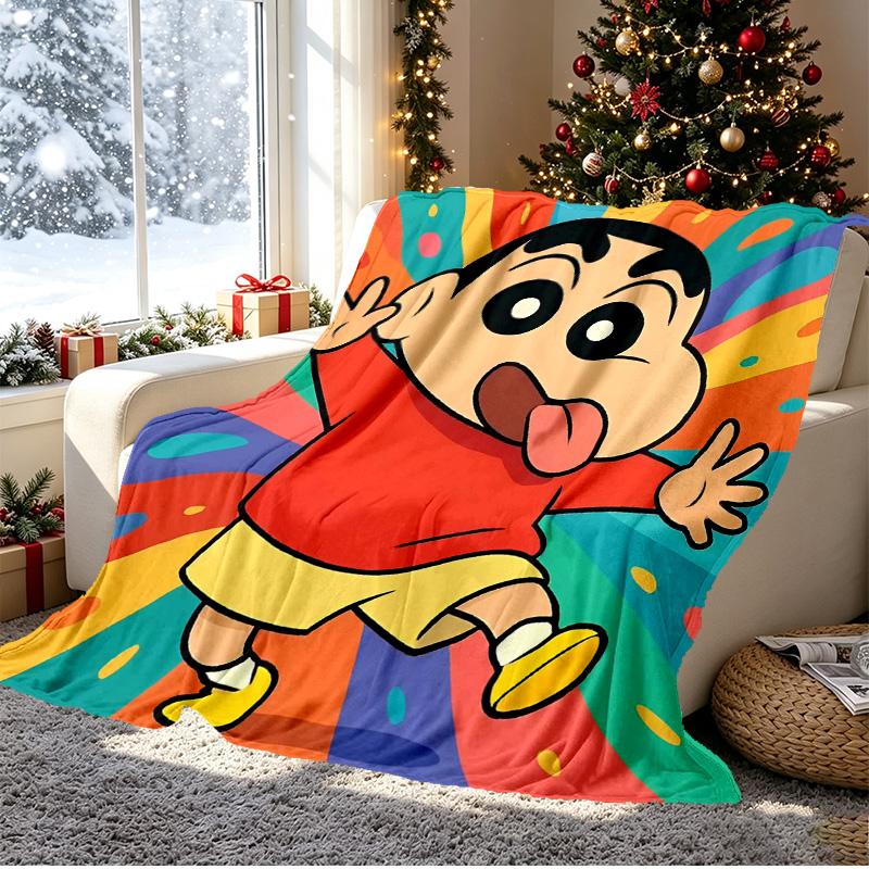 Cartoon comics Pattern Blanket for Home Decoration, Bed, Sofa, Car Travel, Camping, Suitable for All Seasons, Birthday Christmas Gift
