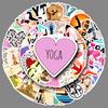 50 Yoga Doodle Stickers Personalized Creative Fitness Sports Decoration Mobile Phone Water Cup Suitcase Stickers