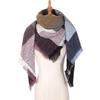 European and American Style Large Check Triangle Snood Scarf - Spring, Autumn, Winter