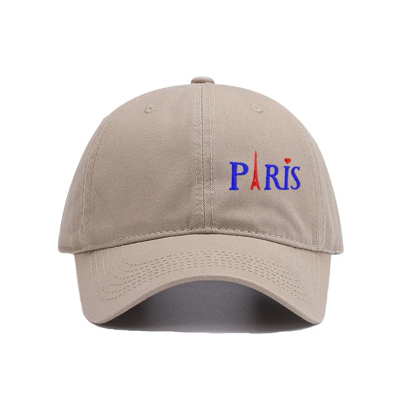 Embroidery PARIS Eiffel Tower Unisex Baseball Cap Soft Cotton sun hats Women Adjustable Snapback sunbonnet Adult cap Headwear
