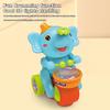 Baby Drumming Elephant Car Toy with Music Light Blowing Ball Infant Elephant Vehicle