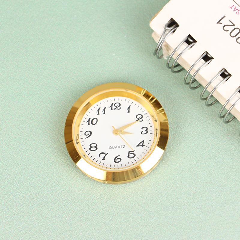 Часы из кварцевого стекла, зеркальные, с круглыми часами, с мозаикой и римскими цифрами, маленькие часы, стол для самостоятельного изготовления, 35 мм 24 мм