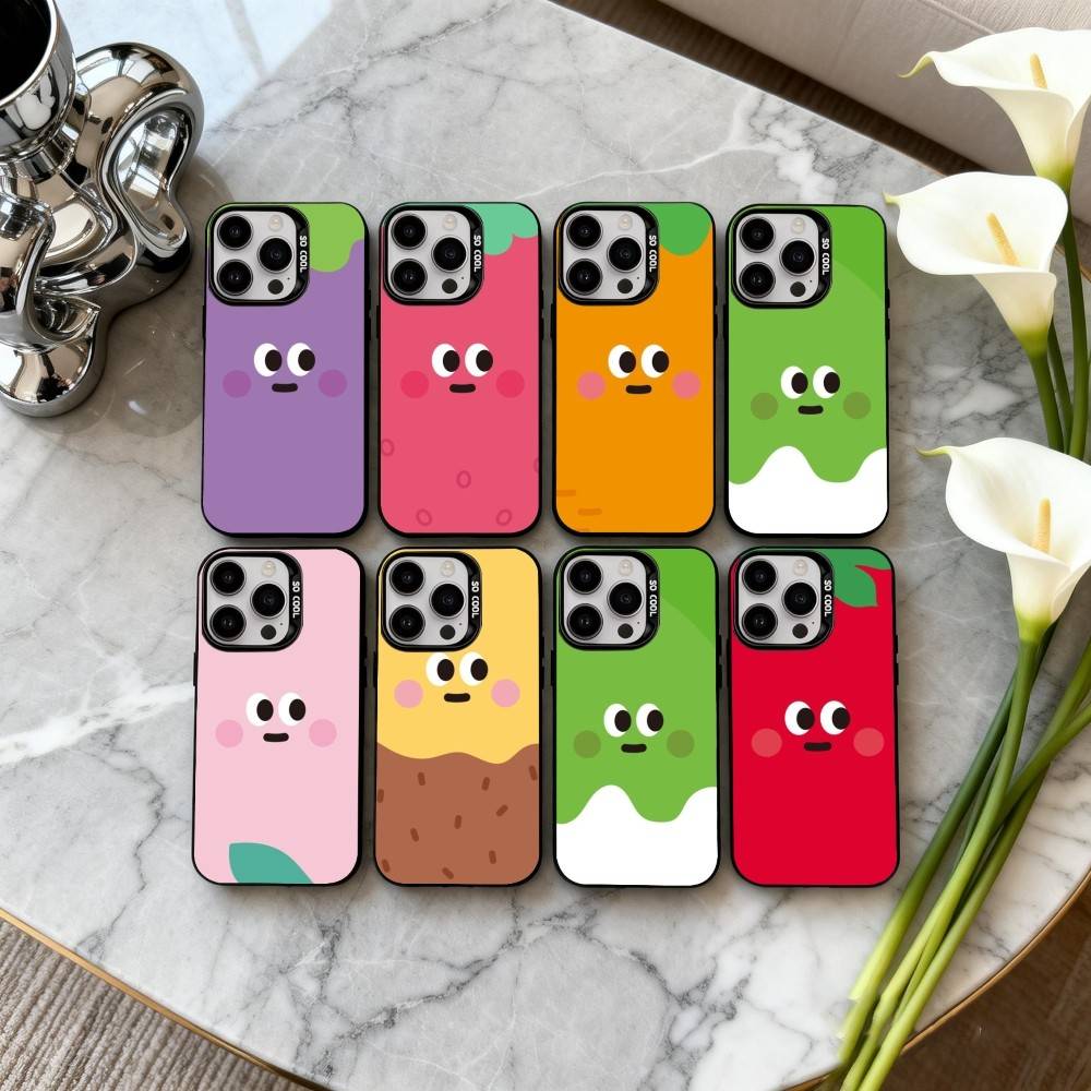 C-Cute C-CARROT F-FRIENDS Phone Case For iPhone17,16,15,14,13,12,11 Plus,Pro Max Candy Silver Plated Inside Cover