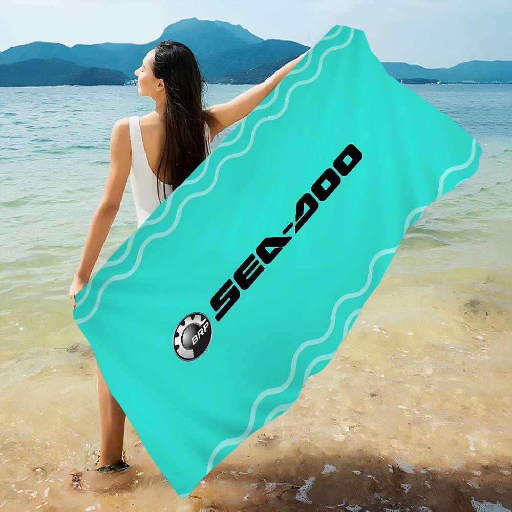 S-Sea D-Doo Seadoo Микрофибровое одеяло Быстросохнущие пляжные полотенца Большой размер Печать Супервпитывающее Полотенце-одеяло для бассейна