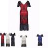 Elegant Womens Sequins Beaded Sleeveless Cocktail Dress For Timeless Evening Glamour