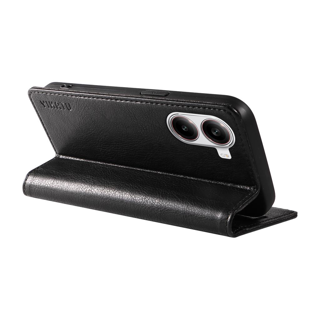 For Xiaomi Redmi Turbo 4 5G/Poco X7 Pro 5G Wallet Case YIKATU YK-006 Magnetic Closure Leather Phone Cover Litchi Texture