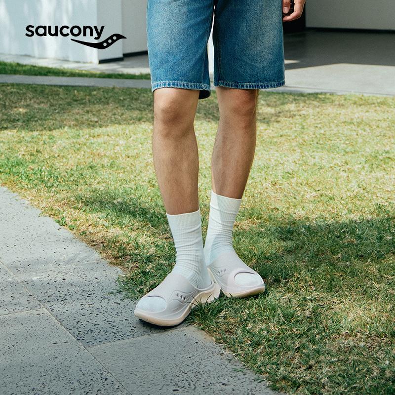 SAUCONY Бестселлер Расслабляющие Спортивные Бесшумные Нескользящие Устойчивые к запаху Защищающие от натирания Быстросохнущие Антибактериальные Массажные Шлепанцы Унисекс Сандалии S28903-4