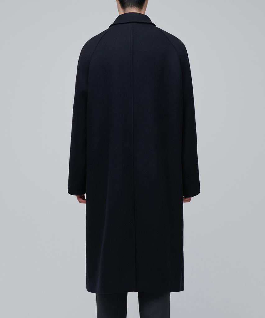 Musinsa Standard Cashmere Blend Oversized Balmacaan Coat [Navy]