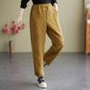 Women Winter Warm Down Cotton Pants Thick Padded Quilted Trousers Joggers Elastic Waist Casual Trousers
