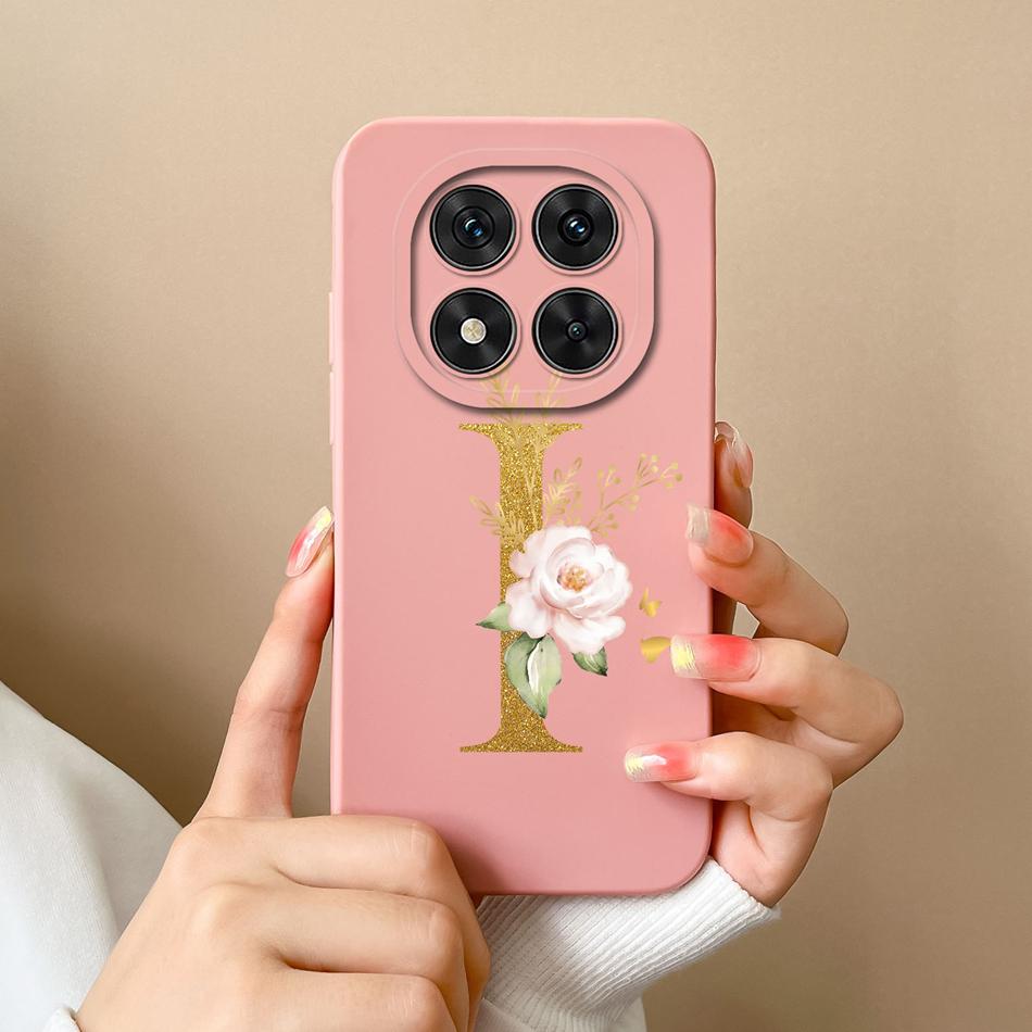 Чехол Для Redmi Note 14 Pro Plus Простой Буквенный Мягкий Жидкий Силикон Ударопрочный Чехол Для Телефона Для Redmi Note14 14Pro 4G 5G Fundas