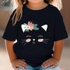 Футболка с изображением котят Kitten Nuggets Fast Food Cat Футболки для девочек Детские модные футболки Забавные футболки с изображением котов Футболки с рисунками из мультфильмов для мальчиков Одежда