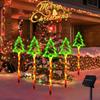 5PC/Set Waterproof Solar Christmas Candy Cane Light Outdoor LED Decorative Light Garden Courtyard