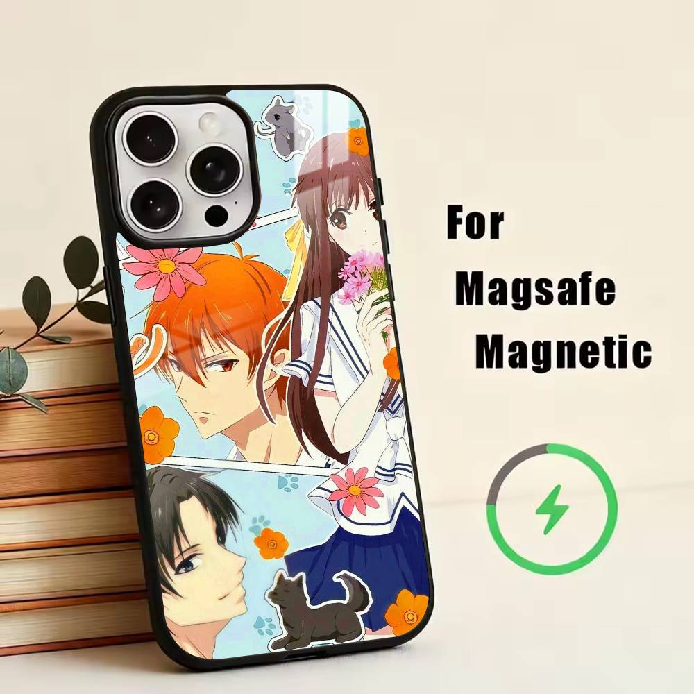 Anime healing F-Fruits B-Basket Phone Case For iPhone17,16,15,14,13,12,11 Plus,Pro Magnetic with Magsafe Wireless Charging