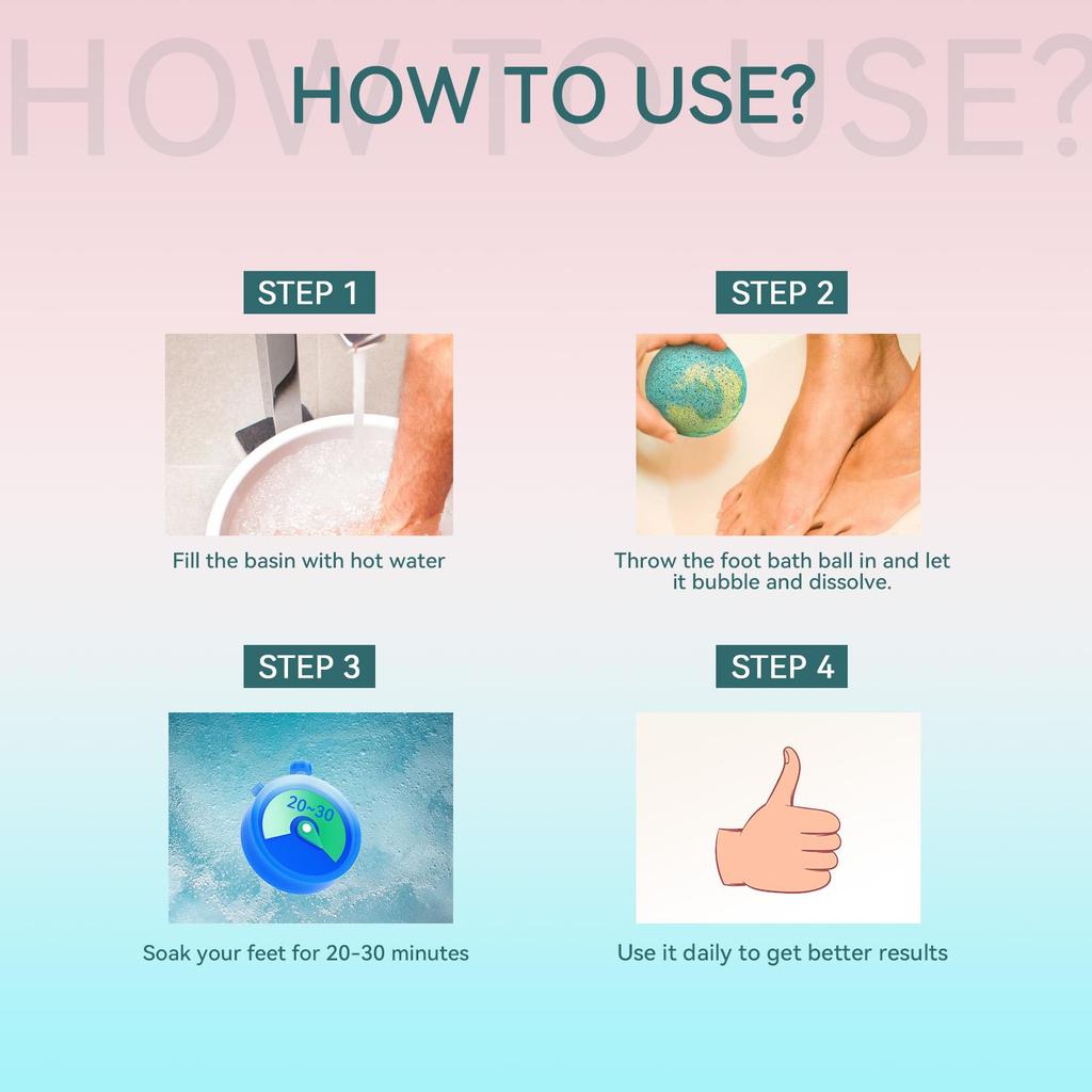 South Moon Ароматерапевтический шарик для ванночек для ног Против трещин и шелушения Очищение и увлажнение Уход за ногами и пятками