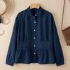Down Zanzea Turn Women Collar Casual Long Sleeve Solid Blouse