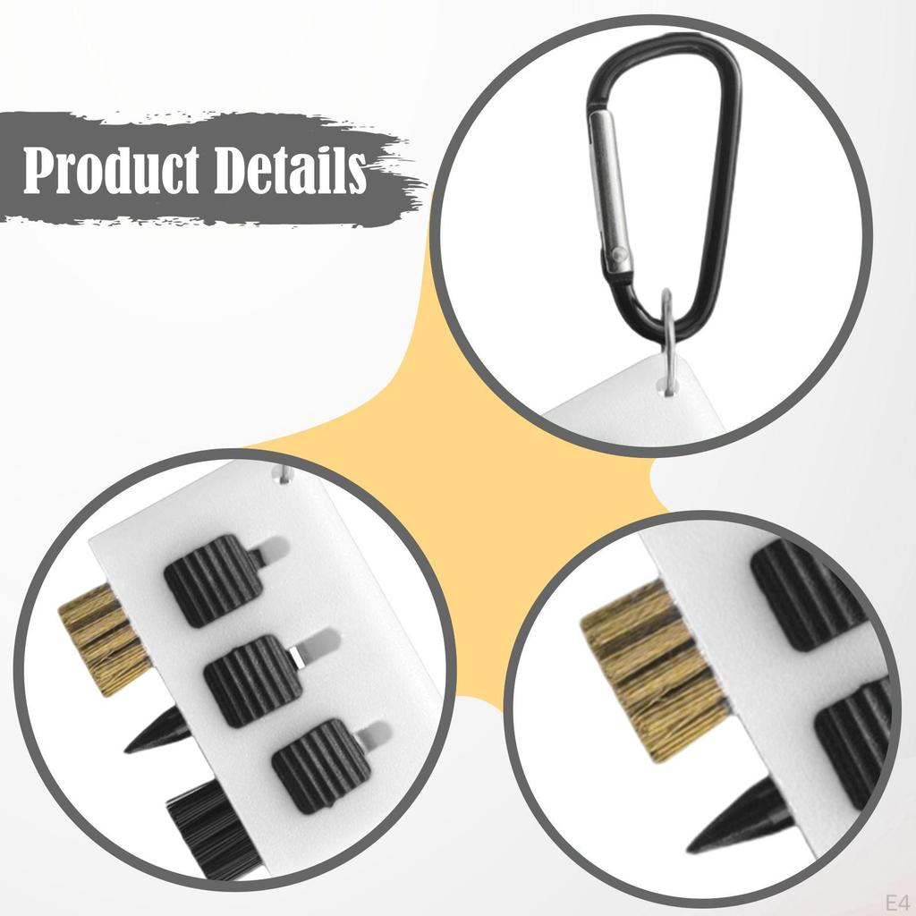 Щетка для чистки клюшек для гольфа 3 в 1 Инструмент для чистки канавок для турнира