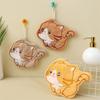 Running Kitten Hand Towel Can Be Hung Children's Handkerchief Thickened Coral Fleece Kitchen Bathroom Hanging
