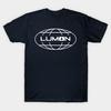 Мужская черная футболка с принтом Lumon (белый) Хлопковая футболка с термотрансферным принтом без вырезки