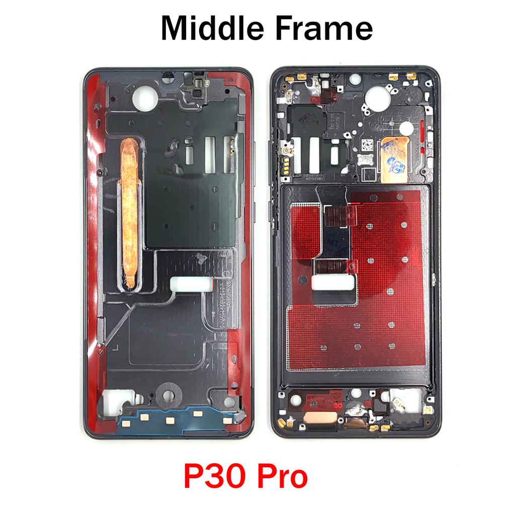 Оригинал Для Huawei P20 P30 P40 P50 P50E P60 P70 Pro Plus Ultra Art Средняя Рамка Корпуса Передняя Рамка LCD Защитная Крышка С Боковой Кнопкой