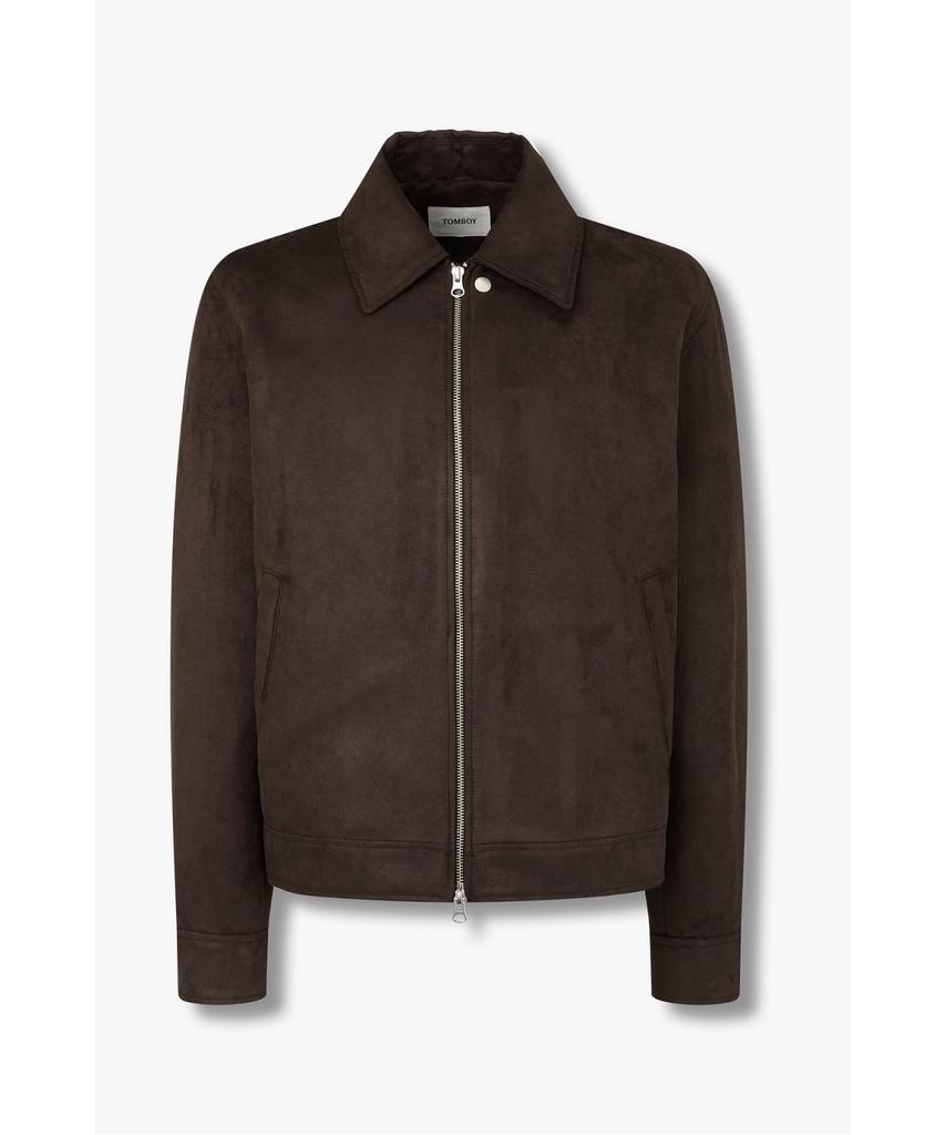 Studio Tomboy [Men] Synthetic Suede Zip-Up Jumper _Dark Brown_91M6361832