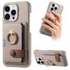 Leather Ring Support Phone Case for IPhone 16E 16 15 14 13 12 11 Pro Max X XR 7 8 Plus Wallet with Card Holder Shockproof Cover