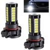 2PCS H11 Car LED Fog Light Bulbs, 12V 1500 Lumen5630 33-SMD LED Anti-fog Lights, Plug and Play DRL Power LEDs Bulbs, Universal 6500K White Super