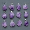 6Pcs, Raw Amethyst Pendant, Irregular Natural Crystal Jewelry for Women & Teens | Spiritual Healing, Anxiety Relief Gifts | Boho 2025 (Viral TikTok)