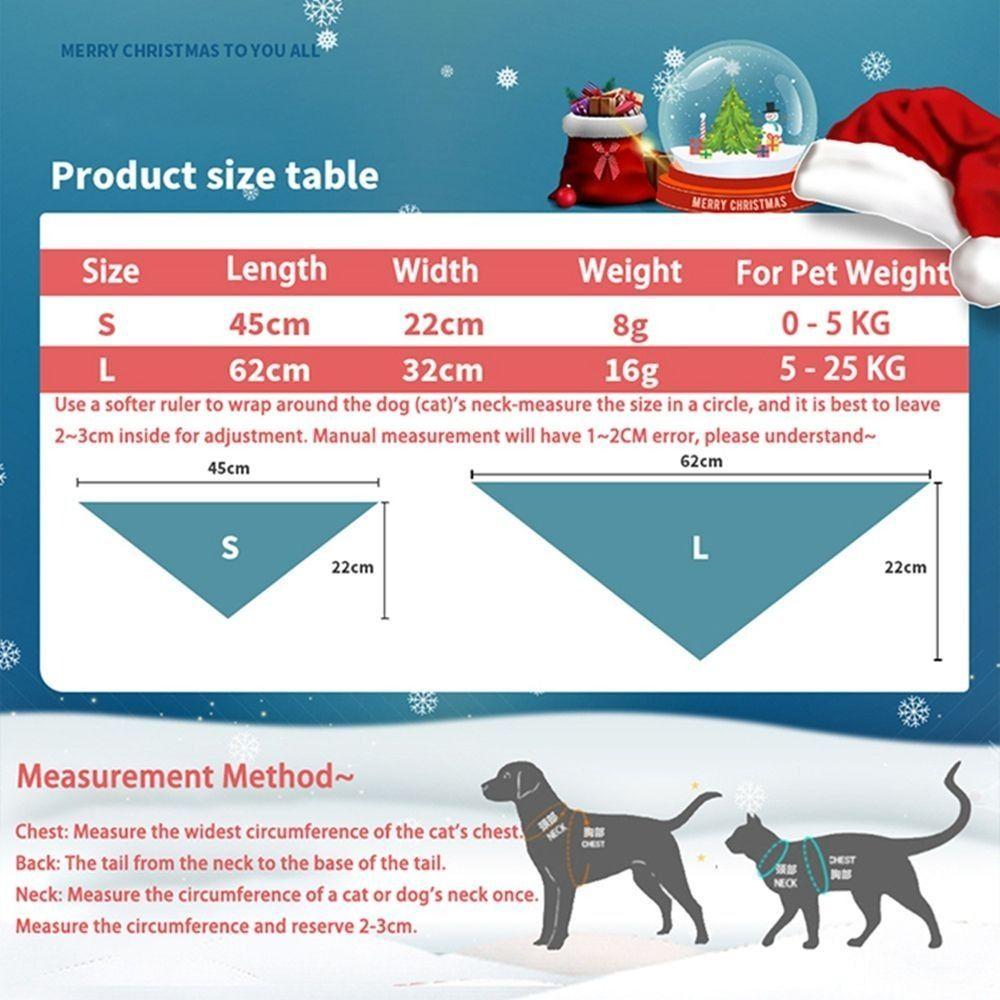 Christmas Dogs Clothes Triangle Bandanas Pet Scarf Dog Bandana Dog Accessories Pet Supplies