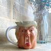 Creative Spoof 3D Mug Cute Ceramic Cup Cartoon Trump Water Cup Office Milk Coffee Cup Ins Mug Gift Funny Ceramic Coffee Mug