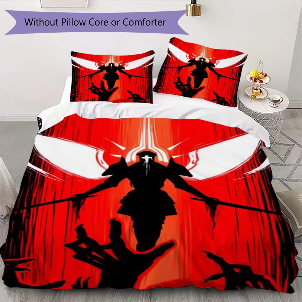 ULTRAKILL Pattern Bedding,Quilt Set Quilt Cover Pillowcase Home Birthday Gift(1 * duvet cover + 2 * pillowcase, without core)_lx