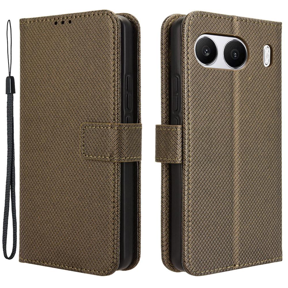 For OnePlus Nord 4 5G Phone Stand Case Diamond Texture PU Leather Cover Wallet