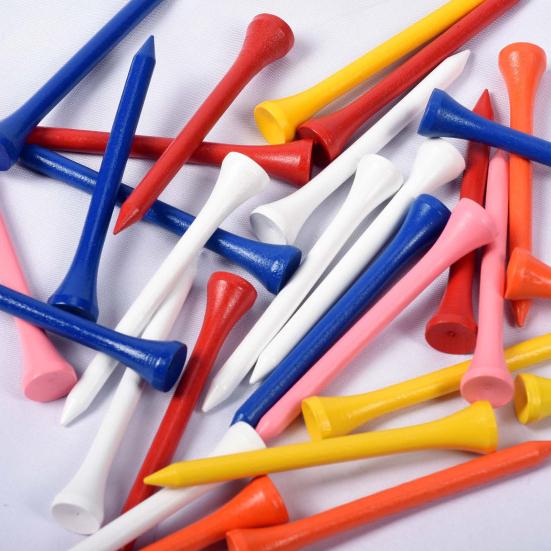 100 шт. деревянных ти для гольфа, уменьшающих трение и боковое вращение, аксессуар для гольфа для улучшения дальности и точности