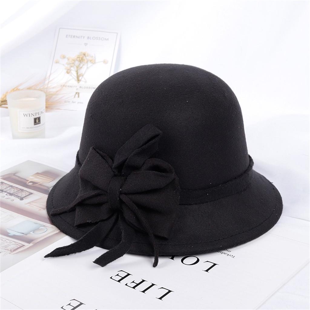 Female Autumn Winter Fashion Casual Hat Dome British Top Hat