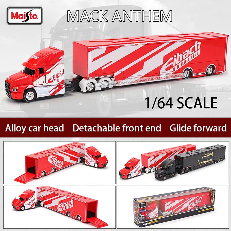 Майсто 1:64 MACK Anthem/International Транспортное Литье Производство Модель Прицепа Модель Симуляции Коллекция Автомобилей из Сплава