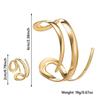 Smooth Bracelet and Ring Set Exaggerated Open Bangle Jewelry  for Party, Daily Wear
