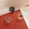 Retro Opening Snake Ring Golden Punk Wind Winding Snake Ring Exaggerated Personality Copper Accessories ARI