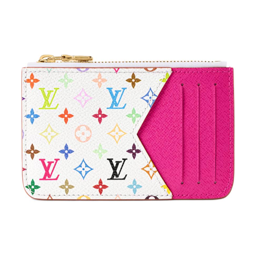 Louis Vuitton X Takashi Murakami Romy Держатель для карт Мультиколор/Белый Монограммный холст Женские кошельки M27706