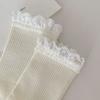 Дышащие женские носки кружевные носки с оборками модные длинные носки
