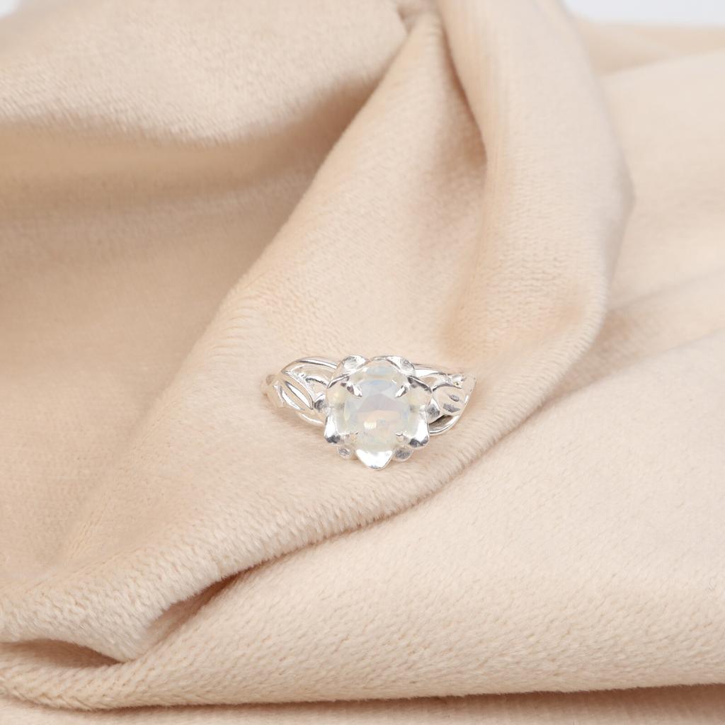 Редкий молочный опал драгоценный камень 925 стерлинговое серебро бохо ювелирное кольцо для женщин подарок CZR-2-3